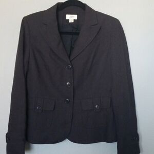 Loft Office Career Gray Wool Blend Blazer size 6